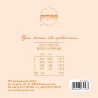 Saitensatz Cello Optima Protos 3/4